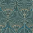 thumbnail image 1 of Blue Bold Art Deco Fan Wallpaper R8373, 1 of 5