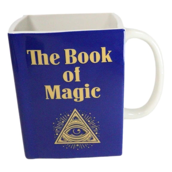 Blue Book Of Magic Eye Of Providence Arcane Arts Ceramic Boxy Square Shaped Mug