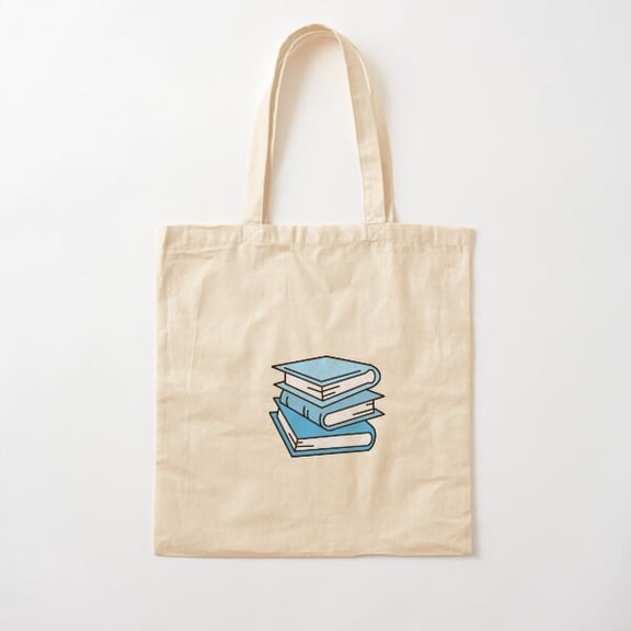 Blue Books Cotton Tote Bag Canvas Tote Bag, Family Gift For Mother, Her