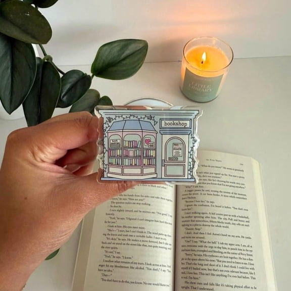 Blue Bookshop Coquette Grip, Book Lover Phone Holder PopSocket, Cute Accessories, Magnetic Pop Socket, Trending Bookstore Grip for Readers