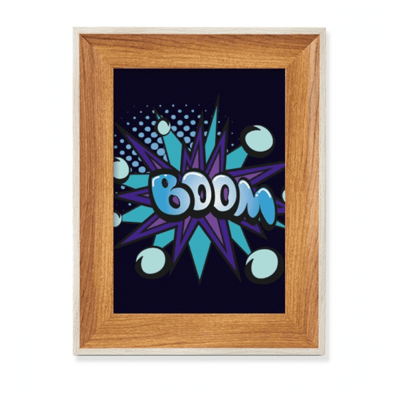 Blue Boom Bubble Desktop Wooden Photo Frame Display Picture Art Painting Multiple Sets