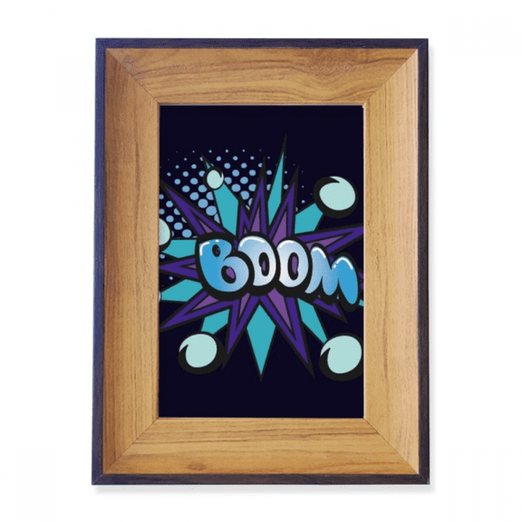 Blue Boom Bubble Photo Frame Exhibition Display Art Desktop Painting