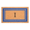 thumbnail image 1 of Blue Border Monogram Doormat (Letter I), 1 of 6
