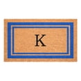thumbnail image 1 of Blue Border Monogram Doormat (Letter K), 1 of 6