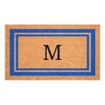 thumbnail image 1 of Blue Border Monogram Doormat (Letter M), 1 of 6