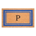 thumbnail image 1 of Blue Border Monogram Doormat (Letter P), 1 of 6