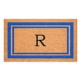 thumbnail image 1 of Blue Border Monogram Doormat (Letter R), 1 of 6
