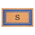 thumbnail image 1 of Blue Border Monogram Doormat (Letter S), 1 of 5