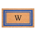 thumbnail image 1 of Blue Border Monogram Doormat (Letter W), 1 of 6