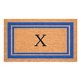 thumbnail image 1 of Blue Border Monogram Doormat (Letter X), 1 of 5