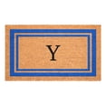 thumbnail image 1 of Blue Border Monogram Doormat (Letter Y), 1 of 6