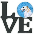 thumbnail image 1 of Blue Borzoi Metal Wall Artwork LOVE, 1 of 2