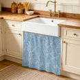 thumbnail image 1 of Blue Botanical Cabinet Curtains 35"W x 35"L, Vintage Floral Plants Branch Sink Skirt for Bathroom Vanity Kitchen Self Adhesive, Dust-Proof Privacy Curtain for Shelves Closet Laundry Room Pantry, 1 of 9