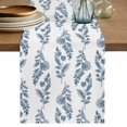 thumbnail image 1 of Blue Botanical Cotton Linen Table Runner for Dining Kitchen, Pastoral Elegant Spring Floral Wedding Outdoor Party Tablerunners Decoration, Dresser Scarf Coffee Tablecloth Runners 13x90 Inches, 1 of 9