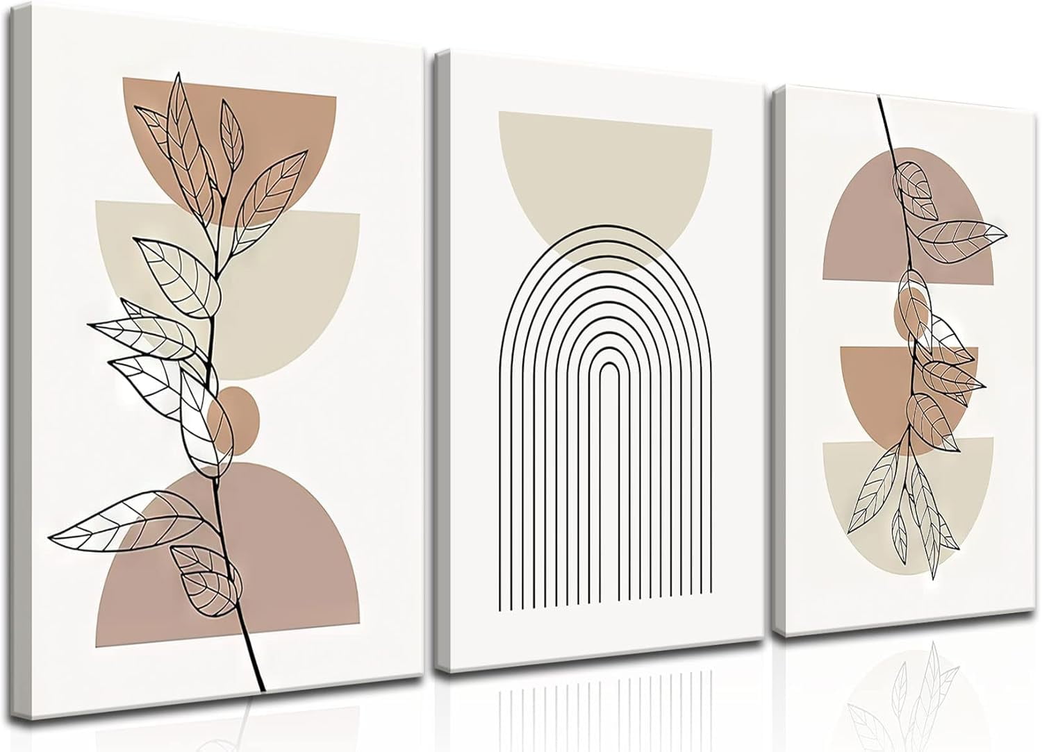 Blue Botanical Floral Wall Art Set of 3 - Minimalist Flower Pictures ...