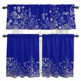 thumbnail image 1 of Blue Botanical Kitchen Curtains Sets for Windows 36 Inch Length, Farmhouse Spring Summer Flower Rod Pocket Window Treatments Tier Curtains and Valances Set for Bedroom/Bathroom, 1 of 8