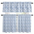 thumbnail image 1 of Blue Botanical Kitchen Curtains Sets for Windows 36 Inch Length, Watercolor Rustic Tree Abstract Rod Pocket Window Treatments Tier Curtains and Valances Set for Bedroom/Bathroom, 1 of 8