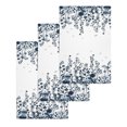 thumbnail image 1 of Blue Botanical Kitchen Dish Towels for Drying Dishes Set of 3, Dragonfly Flower Leaf Retro Ink Style Waffle Weave Microfiber Hand Tea Bathroom Towels Quick Dry & Absorbent Towel 15.7x23.6, 1 of 7