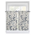 thumbnail image 1 of Blue Botanical Living Room Curtains 2 Panel, Rustic Country Spring Floral Summer Leaf Cafe Window Treatment, Farmhouse Bedroom Bathroom Kitchen Curtains Drapes 104"x45", 1 of 6