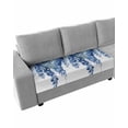 thumbnail image 1 of Blue Botanical Sofa Couch Cushion Covers Washable, Removable Stretchable Sectional Couch Covers, Spring Eucalyptus Leaves Greenery Slipcovers for L & T Shape Sofa Furniture Protector M Size 1 pc, 1 of 7