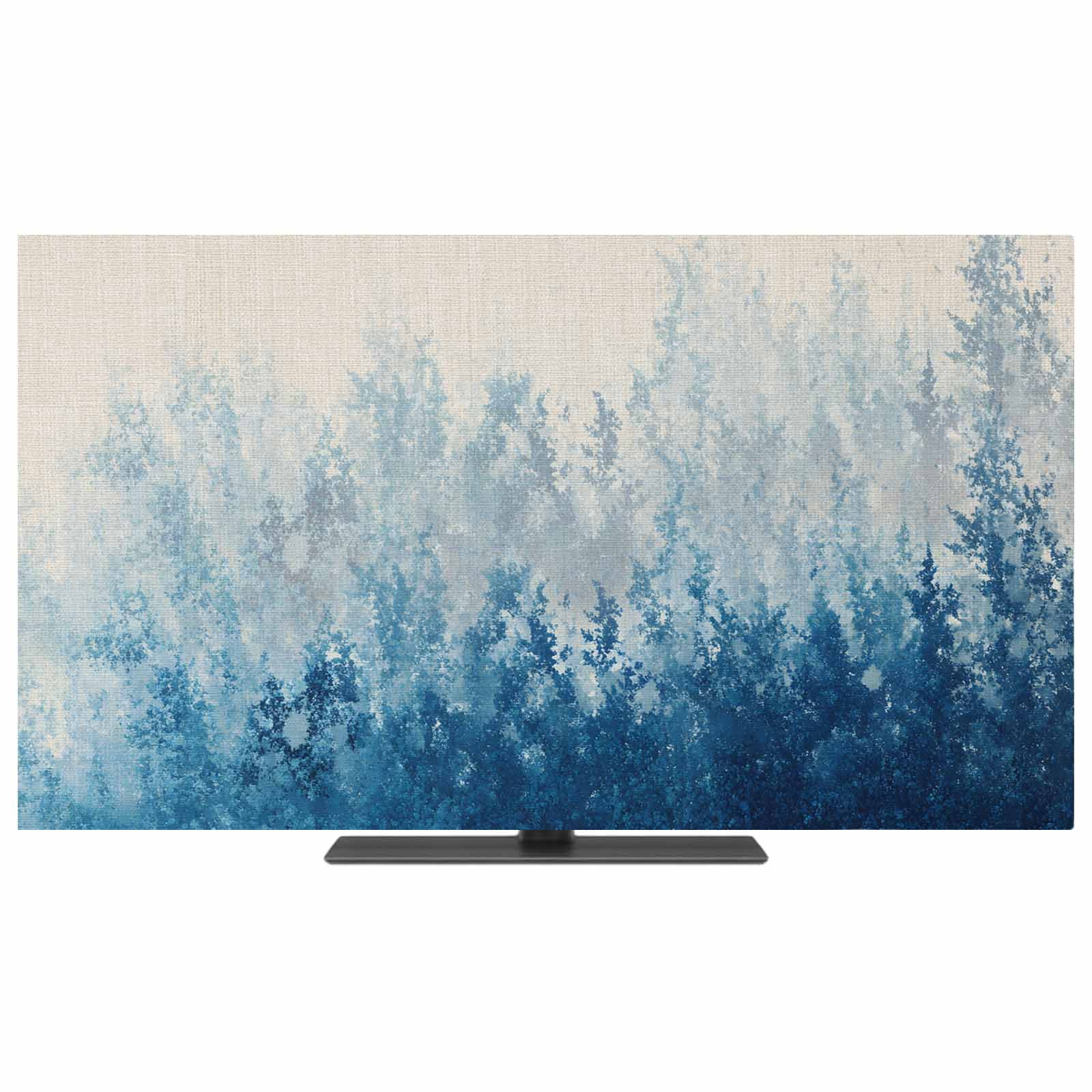 Blue Botanical TV Dust Cover,Stretchable TV Screen Desktop Computer ...