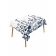 thumbnail image 1 of Blue Botanical Table Cloth, Dragonfly Flower Leaf Retro Ink Style Waterproof Tablecloth for Rectangle Tables, Reusable Washable Fabric Table Cover for Restaurant Kitchen Dining Tables 52"x70", 1 of 6