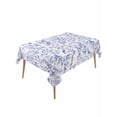 thumbnail image 1 of Blue Botanical Table Cloth, Elegant Watercolor Botanical Birds Waterproof Tablecloth for Rectangle Tables, Reusable Washable Fabric Table Cover for Restaurant Kitchen Dining Tables 54"x108", 1 of 6