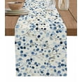 thumbnail image 1 of Blue Botanical Table Runner 72 Inches, Summer Floral Leaves Farmhouse Bed Runner Dresser Scarves Tabletop for Indoor Outdoor Parties/Ceremony/Banquet, 16" x 72", 1 of 8