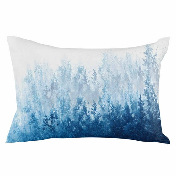 Blue Botanical Throw Pillow Cover 12 x 20 Inch Decorative Pillow Cover Spring Summer Farmhouse Retro Watercolor Lumbar Pillowcase Seasonal Rectangle Cushion Case for Couch Sofa Bed Living Room