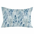 thumbnail image 1 of Blue Botanical Throw Pillow Cover 20 x 36 Inch Decorative Pillow Cover Retro Impressionist Style Watercolor Lumbar Pillowcase Seasonal Rectangle Cushion Case for Couch Sofa Bed Living Room, 1 of 7