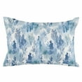 thumbnail image 1 of Blue Botanical Throw Pillow Cover 20 x 36 Inch Decorative Pillow Cover Vintage Watercolor Impressionist Style Lumbar Pillowcase Seasonal Rectangle Cushion Case for Couch Sofa Bed Living Room, 1 of 7
