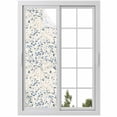 thumbnail image 1 of Blue Botanical Window Privacy Film, Farmhouse Spring Summer Plant Static Cling UV Sun Blocking Heat Control Window Tint Day and Night, Non-Adhesive One Way Windows Privacy Cover 17.7''x78.7'', 1 of 7