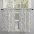 thumbnail image 1 of Blue Botanical Window Short Curtains 63 Inch Length, Rustic Vintage Floral Leaves Rod Pocket Kitchen Window Treatments Drapes for Bedroom, Cafe, Living Room, 2 Panels, 52 W x 63 L, 1 of 5