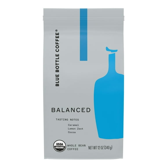Blue Bottle Coffee, Balanced, Organic Gourmet, Medium Roast, Whole Bean, 12 oz