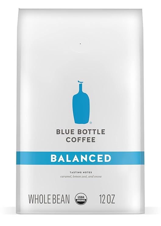 Blue Bottle Whole Bean Organic Coffee, Balanced, Medium Roast, 12 Ounce bag ()