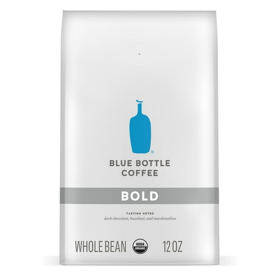 Blue Bottle Whole Bean Organic Coffee, Bold, Dark Roast, 12 Ounce bag (Pack of 1)
