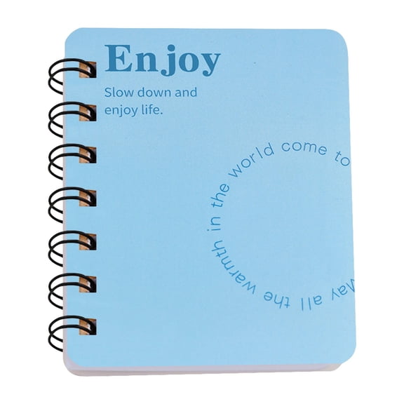Blue Bound Notebook Blank Pages Portable Planner And Compact Memo Notebook for Drawing, Journaling, and Doodling
