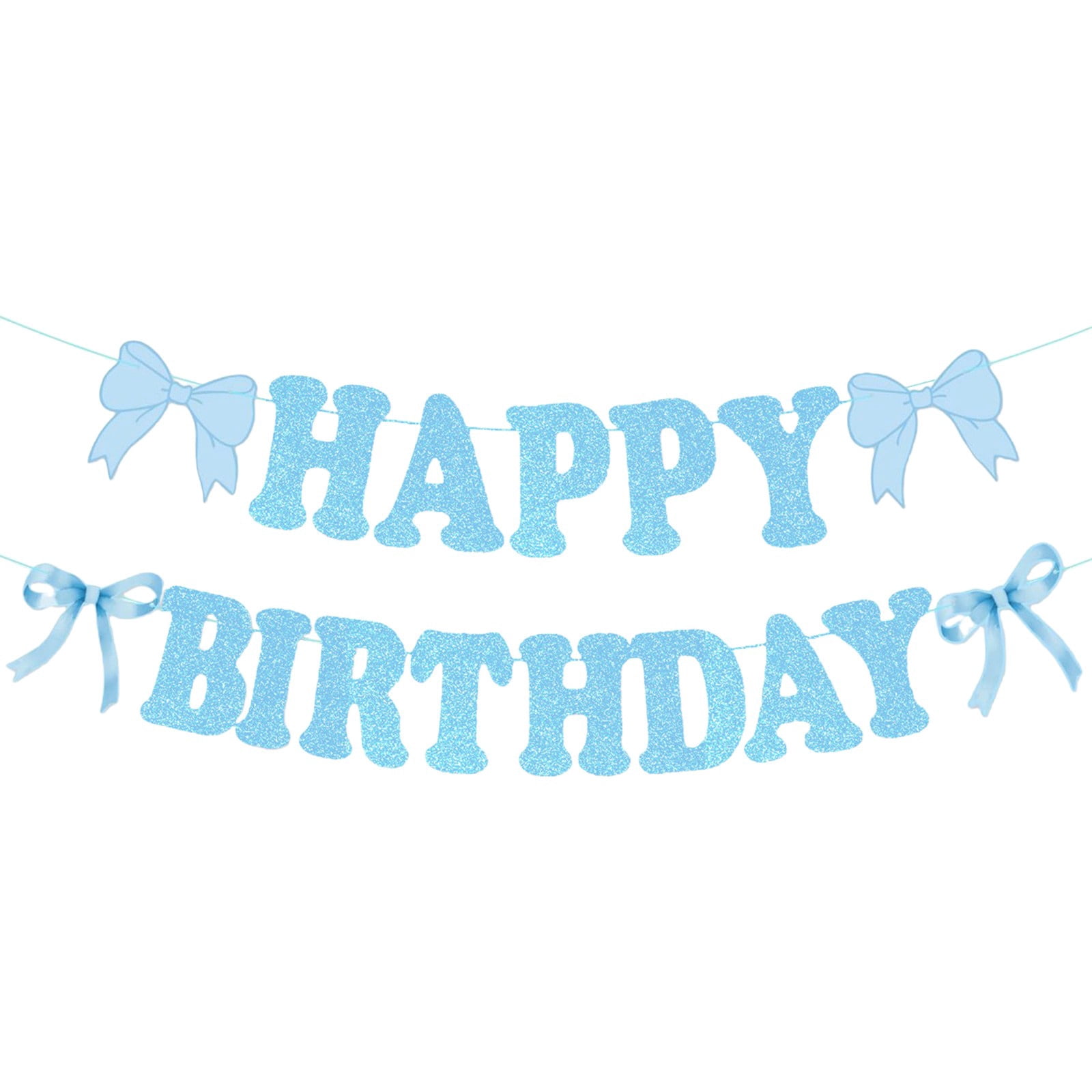 Blue Bow Birthday Party Supplies ,Coquette Birthday Decorations Blue ...
