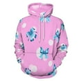 thumbnail image 1 of Blue Bow Pattern on Pink Background 3d Sweatshirts Hoodie Fashion Casual Personality Men's Women Street Hoodie Pullovers Long Sleeve Comfortable Top, 1 of 6