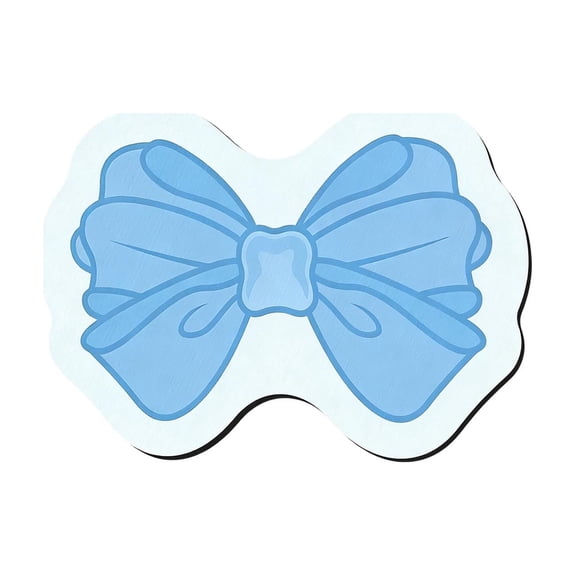 Blue Bow Shape Bath Mat 40X60Cm Absorbent Quick Dry Non Slip Soft Floor Rug For Bathroom Toilet Entrance Household