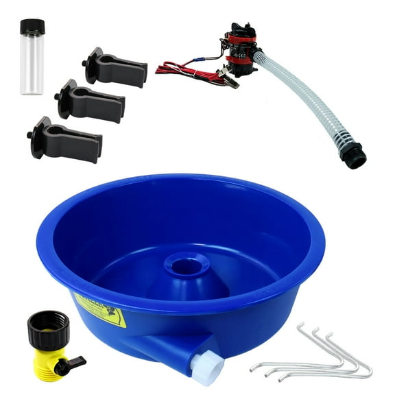 Blue Bowl Concentrator Kit with Pump, Leg Levelers, Vial Gold Mining Equipment