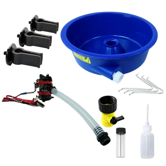 Blue Bowl Concentrator Kit with Pump, Leg Levelers, Vial & Snuffer Gold Mining