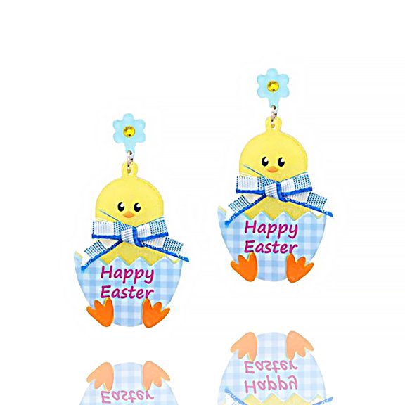 Blue Box Boutique Inc Blue Easter Chick Dangle Earrings for Women, Teens | Easter Jewelry