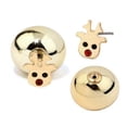 thumbnail image 1 of Blue Box Boutique Inc Electroplated Gold Reindeer Rudolph Peekaboo Earrings for Women, Teens | Christmas, Holidays, 1 of 3