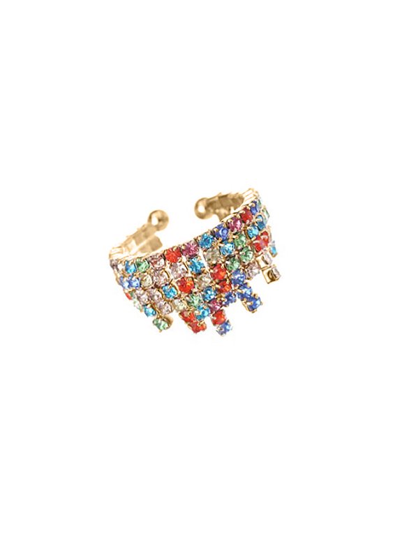 Inc Gold Crystal Rainbow Waterfall Adjustable Ring | Pride Jewelry, PRIDE Month