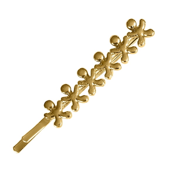 Blue Box Boutique Inc Gold Plated Gingerbread Man Hair Pin for Women, Teens | Christmas Gift, Stocking Stuffer