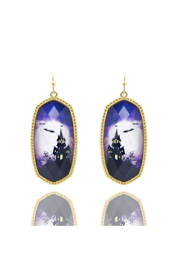 Inc Haunted Mansion Faceted Dangle Earrings for Women, Teens | Halloween