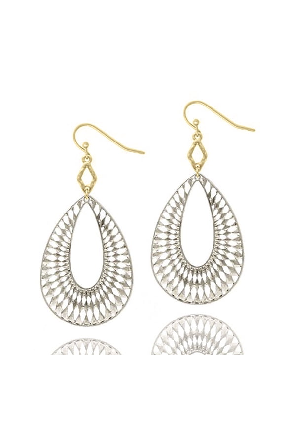 Inc Mixed Metal Gold Silver Tribal Style Teardrop Dangle Earrings for Women, Teens