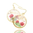 thumbnail image 1 of Blue Box Boutique Inc Pressed Flowers Carnation "Mom" Dangle Earrings - Mother's Day Gift, Gift for Mom, 1 of 2