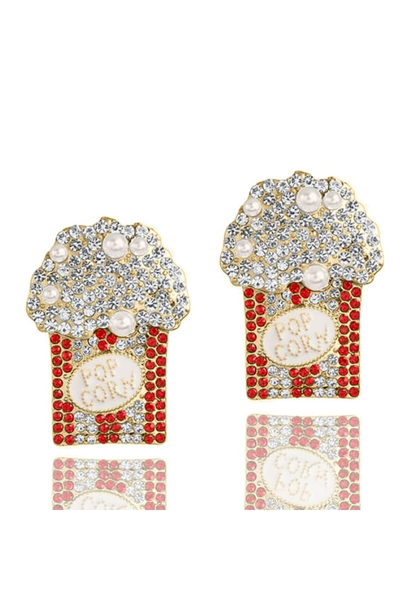Inc Rhinestone Pearl Popcorn Statement Earrings for Women, Teens
